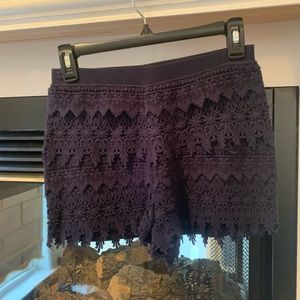 Express Xsmall Lacey detail short navy blue